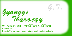 gyongyi thuroczy business card